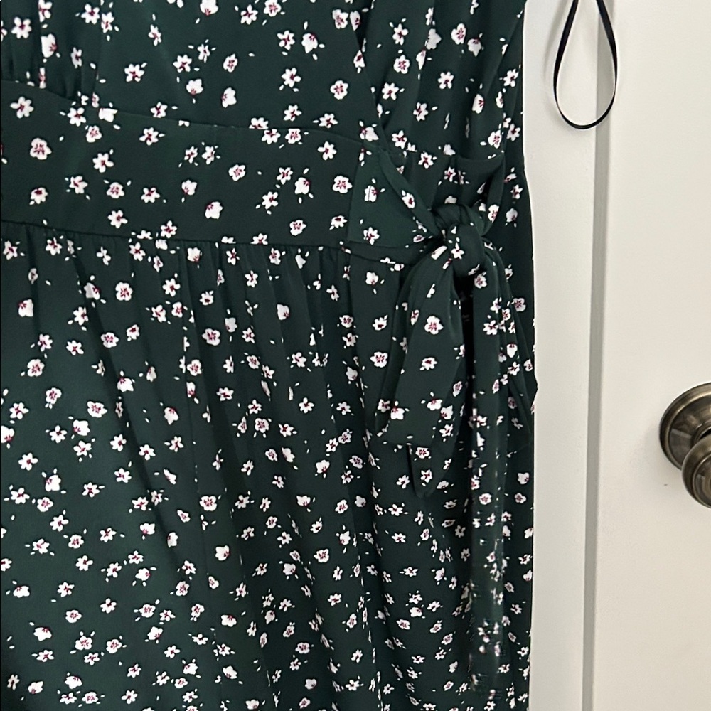 Kaileigh Dark Green Floral Jumpsuit Stitch fix Size Large petite New! - Picture 3 of 6
